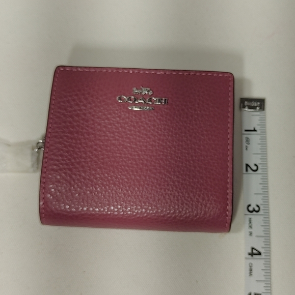 COACH Pink Leather Compact Wallet - Picture 11 of 11